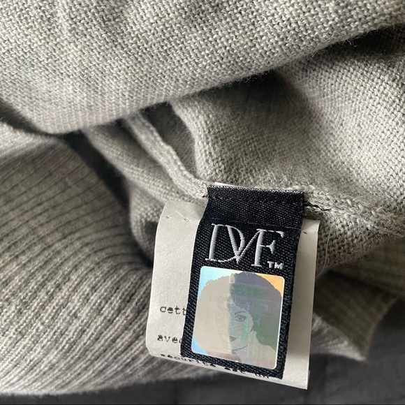 Diane Von Furstenberg DVF grey wool Diamond  pattern turtleneck sweater - Picture 8 of 8